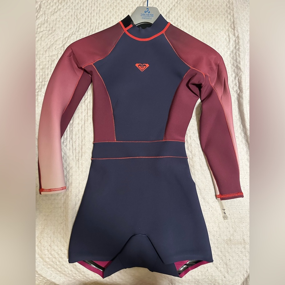 Roxy 1.5mm Rise Collection Back Zip Springsuit Wetsuit Women’s Size 2 - Picture 9 of 11